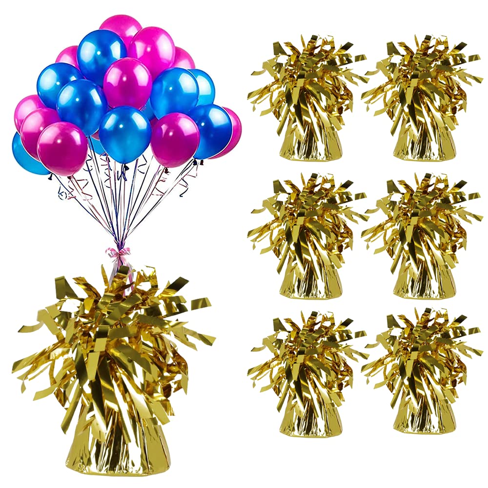 6 Balloon Weights | Helium Balloon Weights For Birthday Party Wedding Balloons (6 pack)
