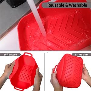 2PCS Silicone Pot for Ninjas Dual Air Fryer
