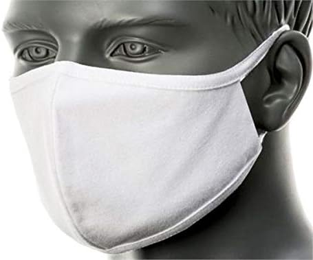 PANYJE Premium 3 layer washable & reusable 10 pack face covering 100% cotton for superior protection UK Seller, lightweight, breathable & soft unisex adult size, machine washable plain white (10 pack)