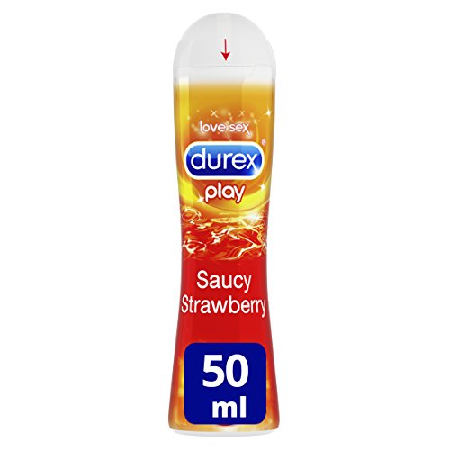 Durex Saucy Lubricant, 50 ml, Strawberry Flavoured