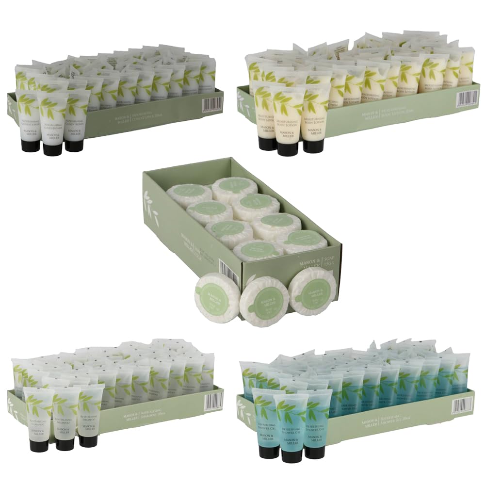 Mason & Miller Toiletry Bundle - Shower Gel, Body Lotion, Soap, Conditioner and Shampoo 20ml