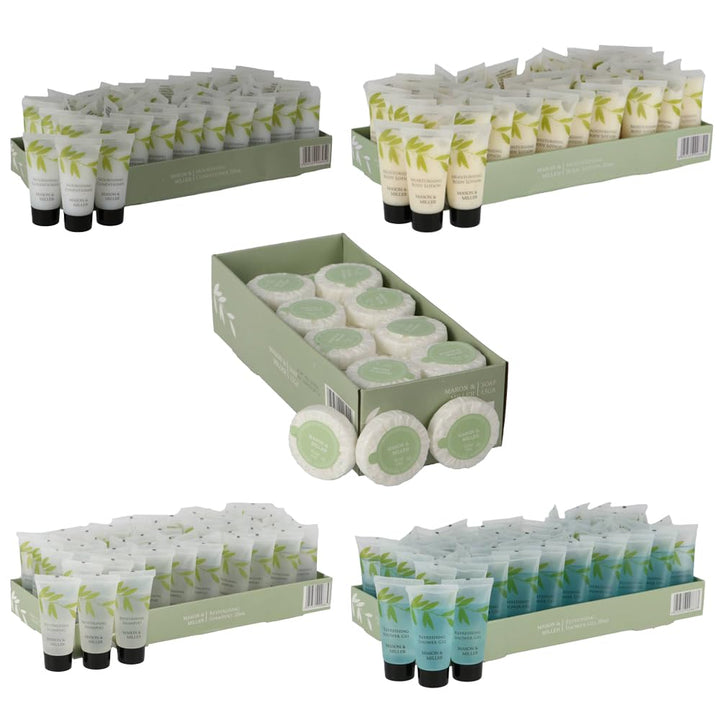 Mason & Miller Toiletry Bundle - Shower Gel, Body Lotion, Soap, Conditioner and Shampoo 20ml