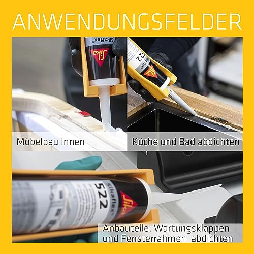Sika Flex 522 Caravan Steel Grey 300 ml STP Universal Adhesive, Sealant, UV