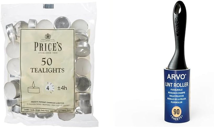 Prices Patent Candles White Tealights Bag, Pack of 50