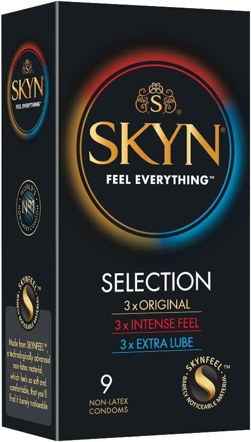 Skyn Selection - Pack of 9 Condoms - Original - Intense Feel - Extra lube