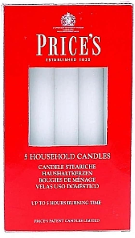 Prices Patent Candles White Tealights Bag, Pack of 50