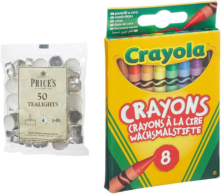 Prices Patent Candles White Tealights Bag, Pack of 50