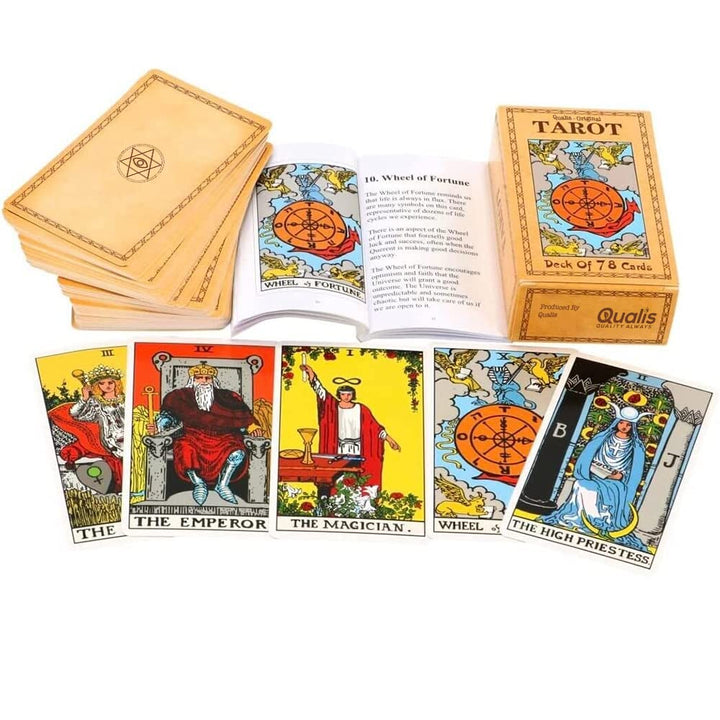 78 PCS Original Tarot Cards And Book For Beginners Set | Deck with 100 Page Guide Book