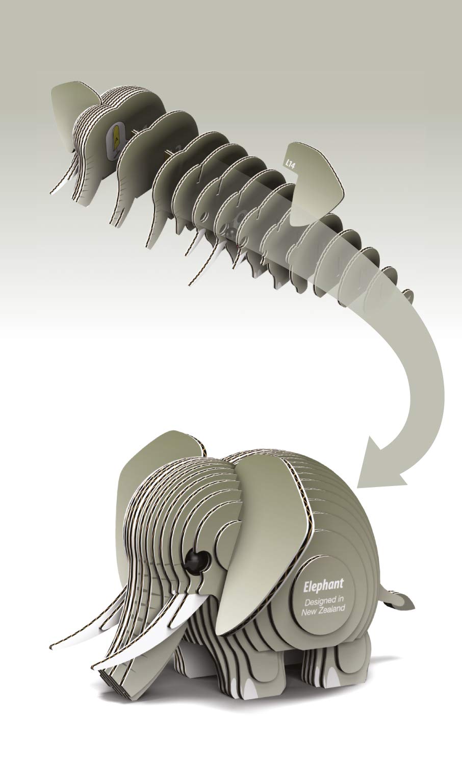 EUGY 3D Narwhal Model, Craft Kit