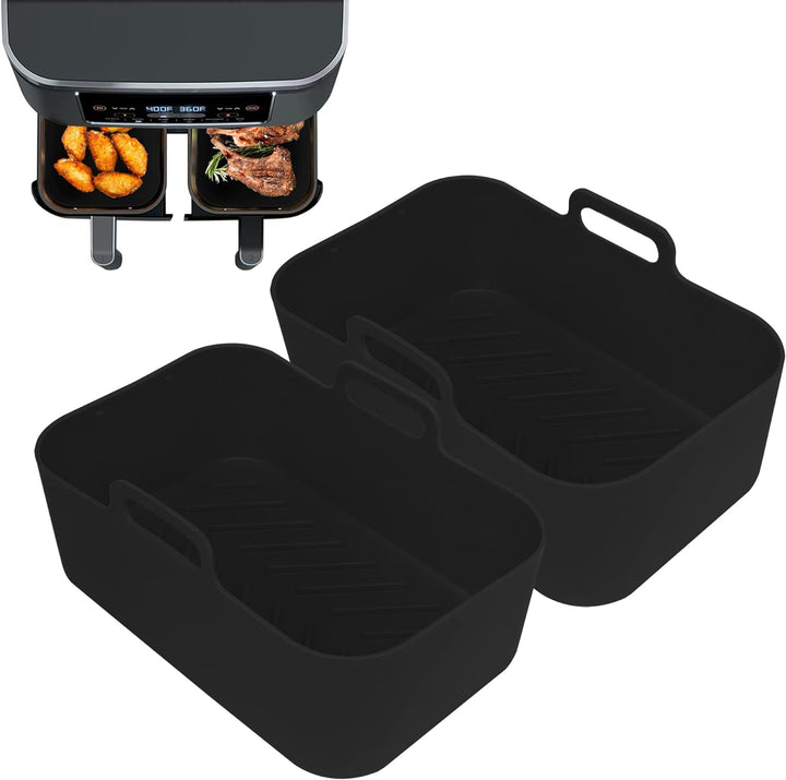 2PCS Silicone Pot for Ninjas Dual Air Fryer