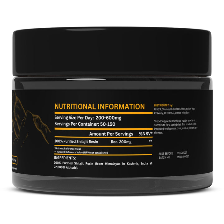 Shilajit Resin Mountain Gold Shilajit - 100% Pure Shilajit, Vegan