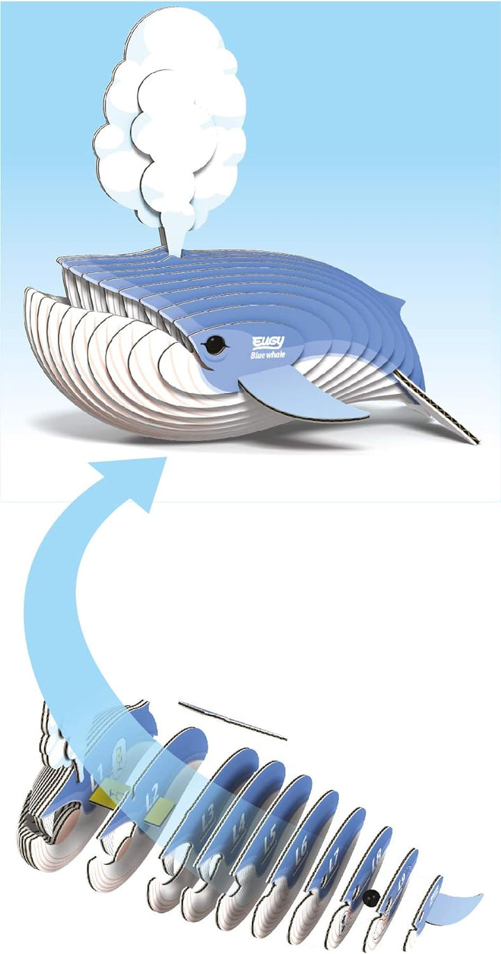 EUGY 3D Blue Whale Model Craft Kit