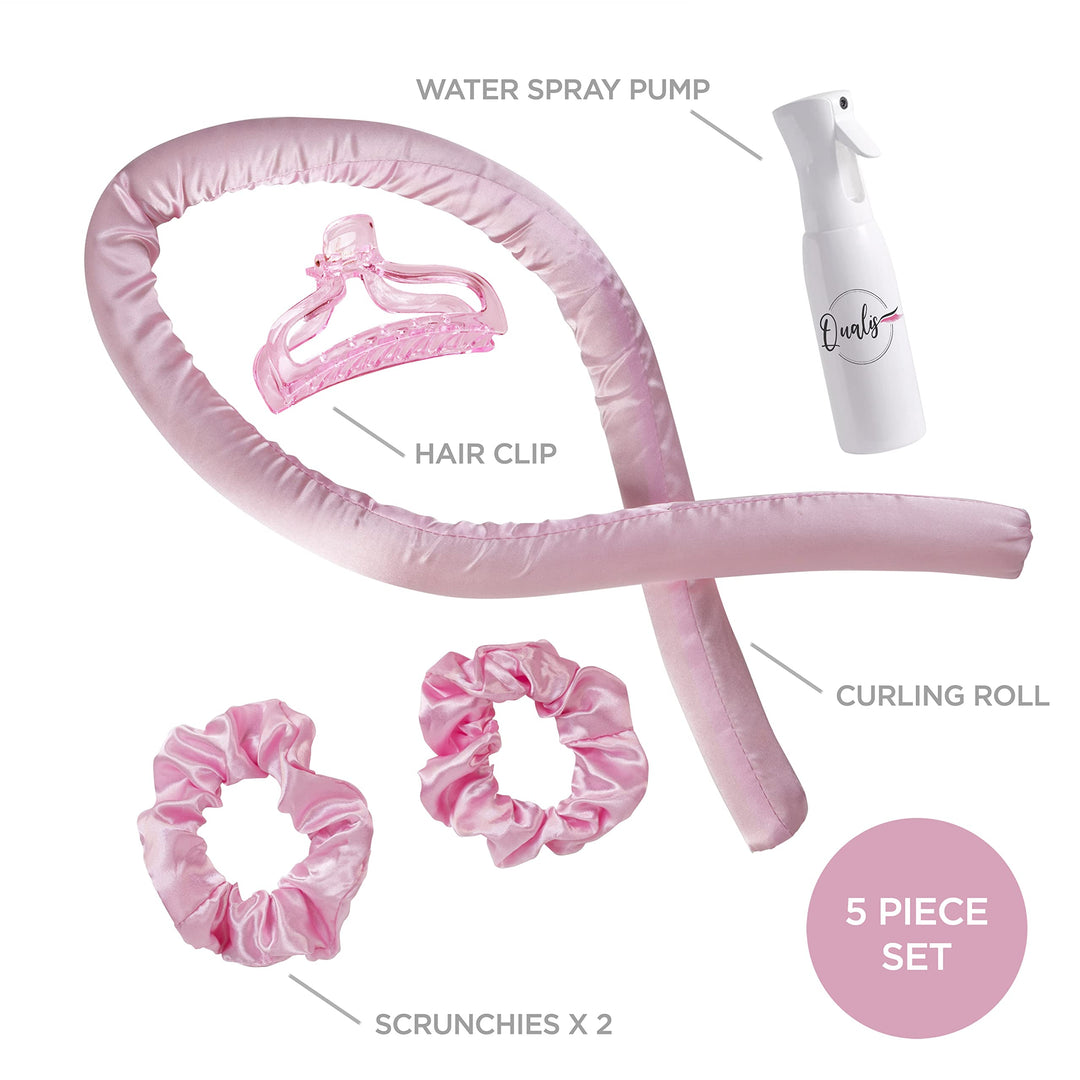 Heatless Hair Curler Headband with Mist Bottle