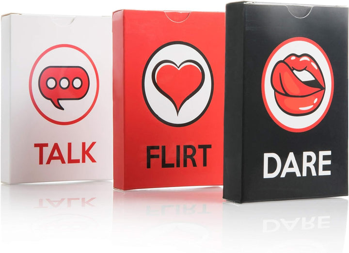 Talk, Flirt or Dare Romantic Card Game for Couples - 3 Games in 1