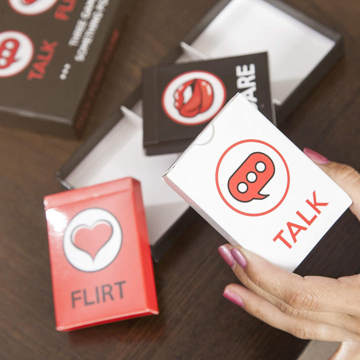 Talk, Flirt or Dare Romantic Card Game for Couples - 3 Games in 1