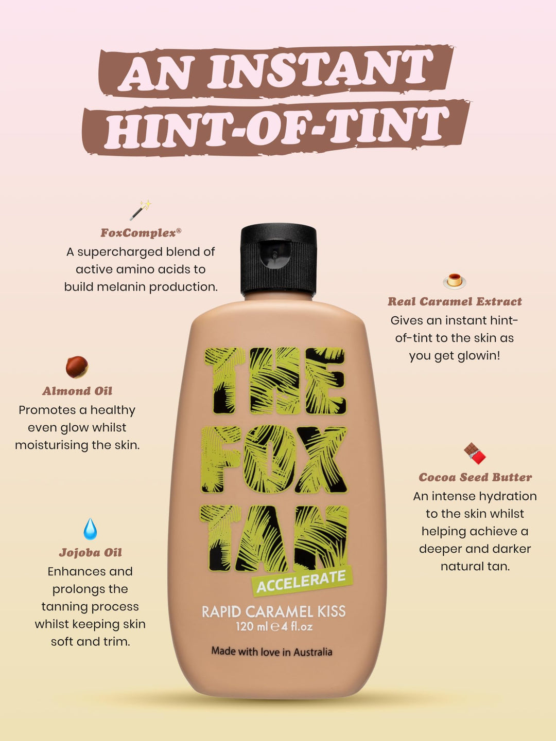 The Fox Tan Accelerate Rapid Caramel Kiss
