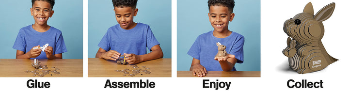 EUGY 3D Kangaroo Model - Craft Kit