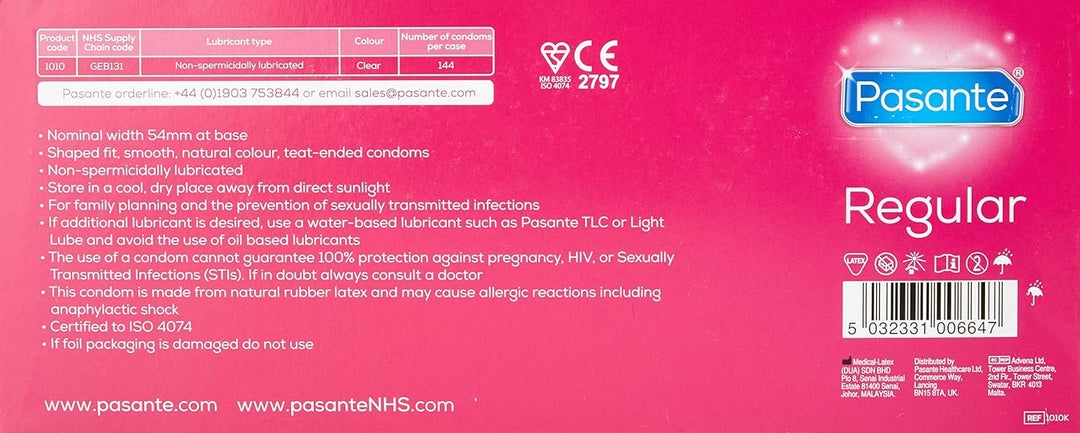 Pasante Regular Condoms - Pack of 144