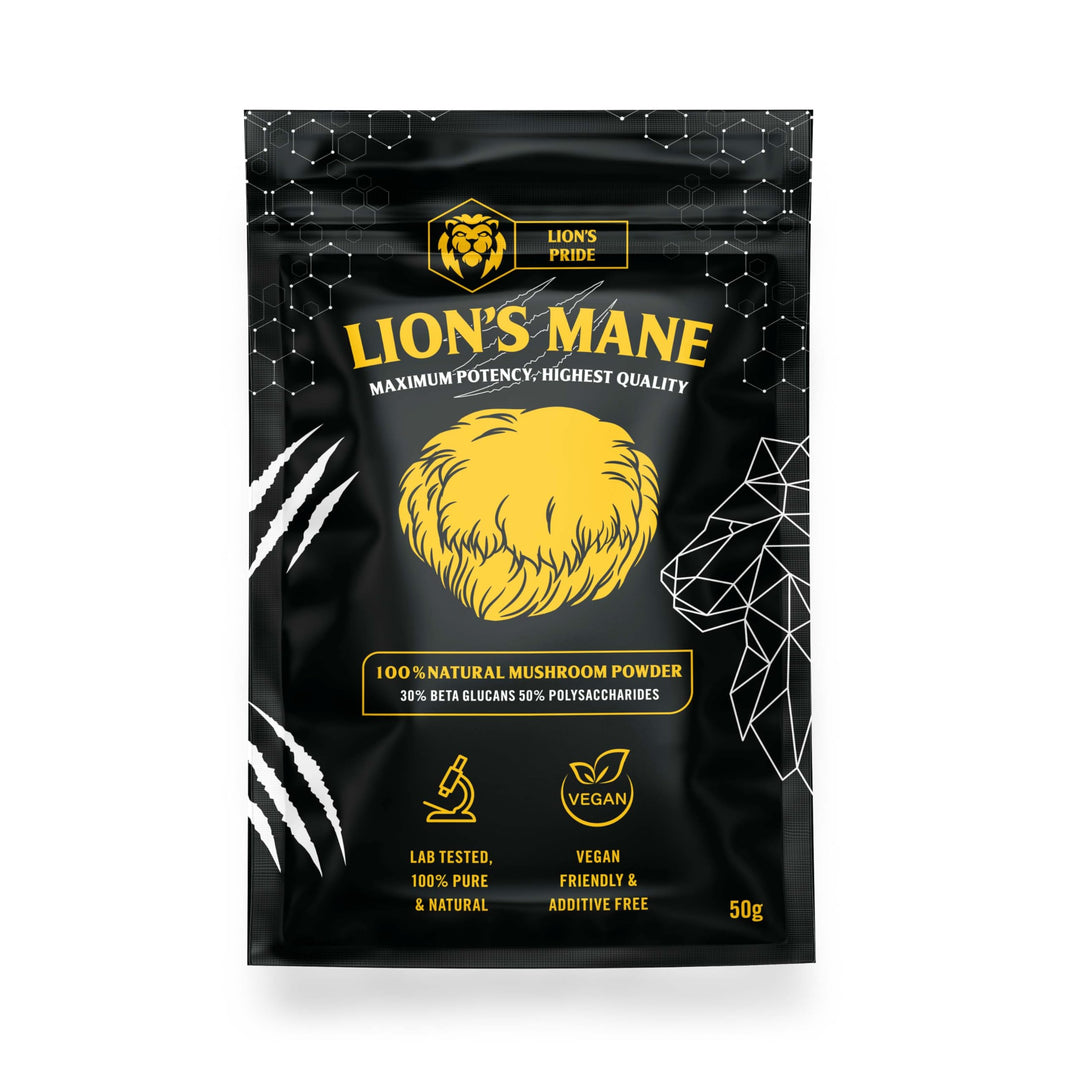 Lions Pride Lion's Mane Supplement Powder - 100% Pure Lion's Mane Supplement (50g)