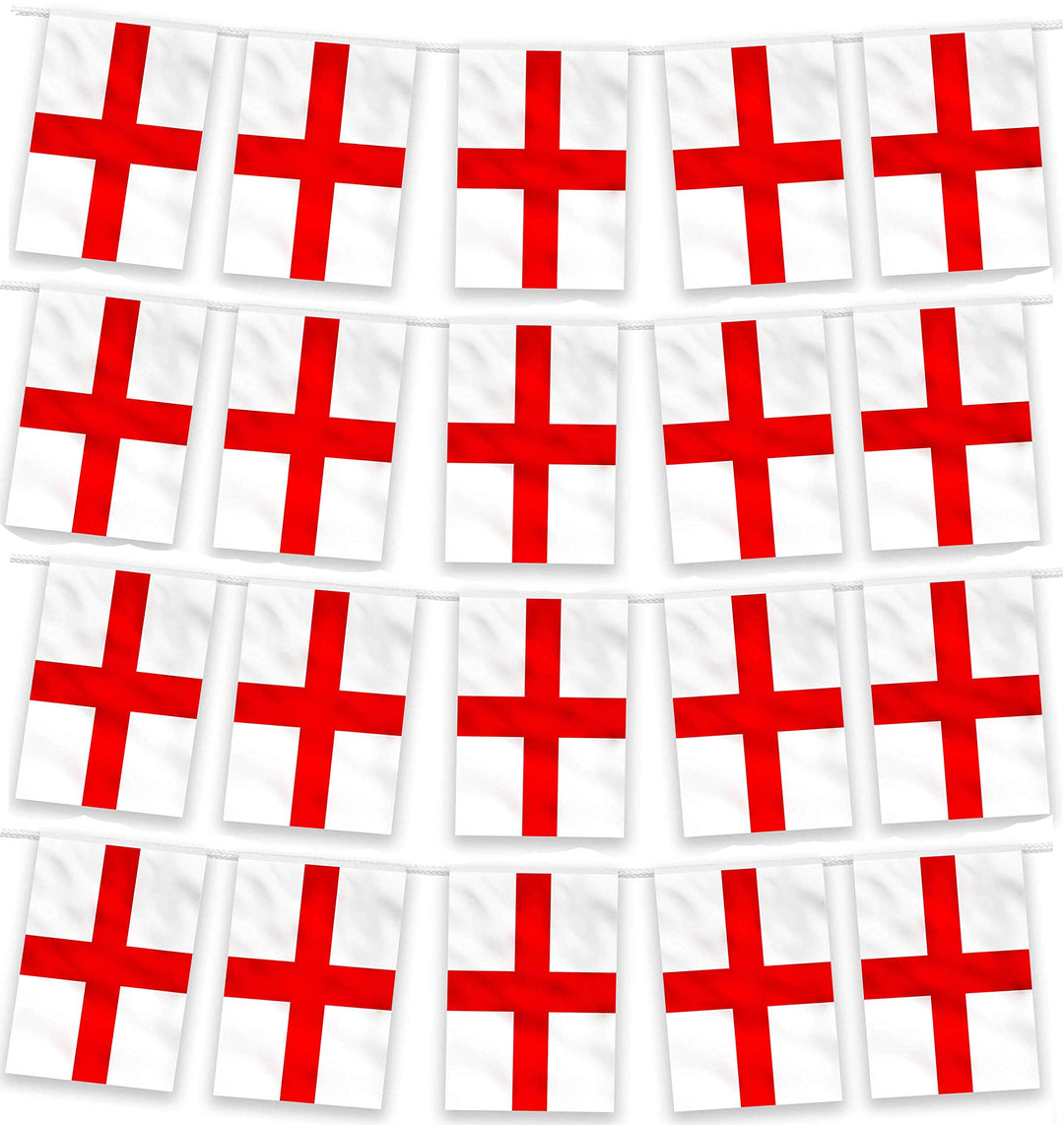Euro 2024 - England Flag Bunting 10M with 20 Flags