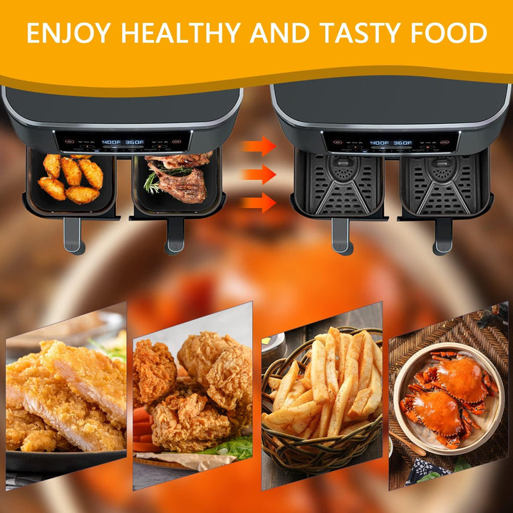 2PCS Silicone Pot for Ninjas Dual Air Fryer