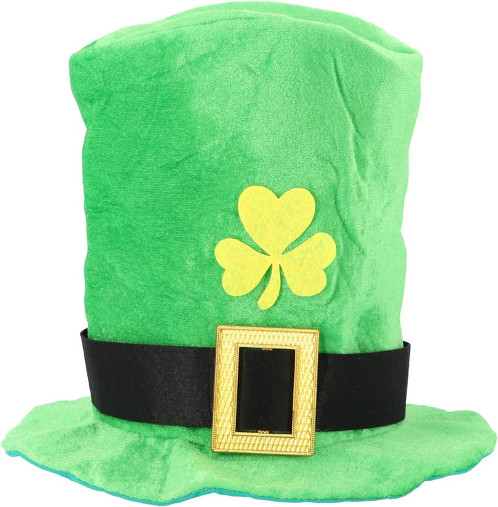 Irish Leprechaun Top Hat with Ginger Beard Fancy Dress Costume