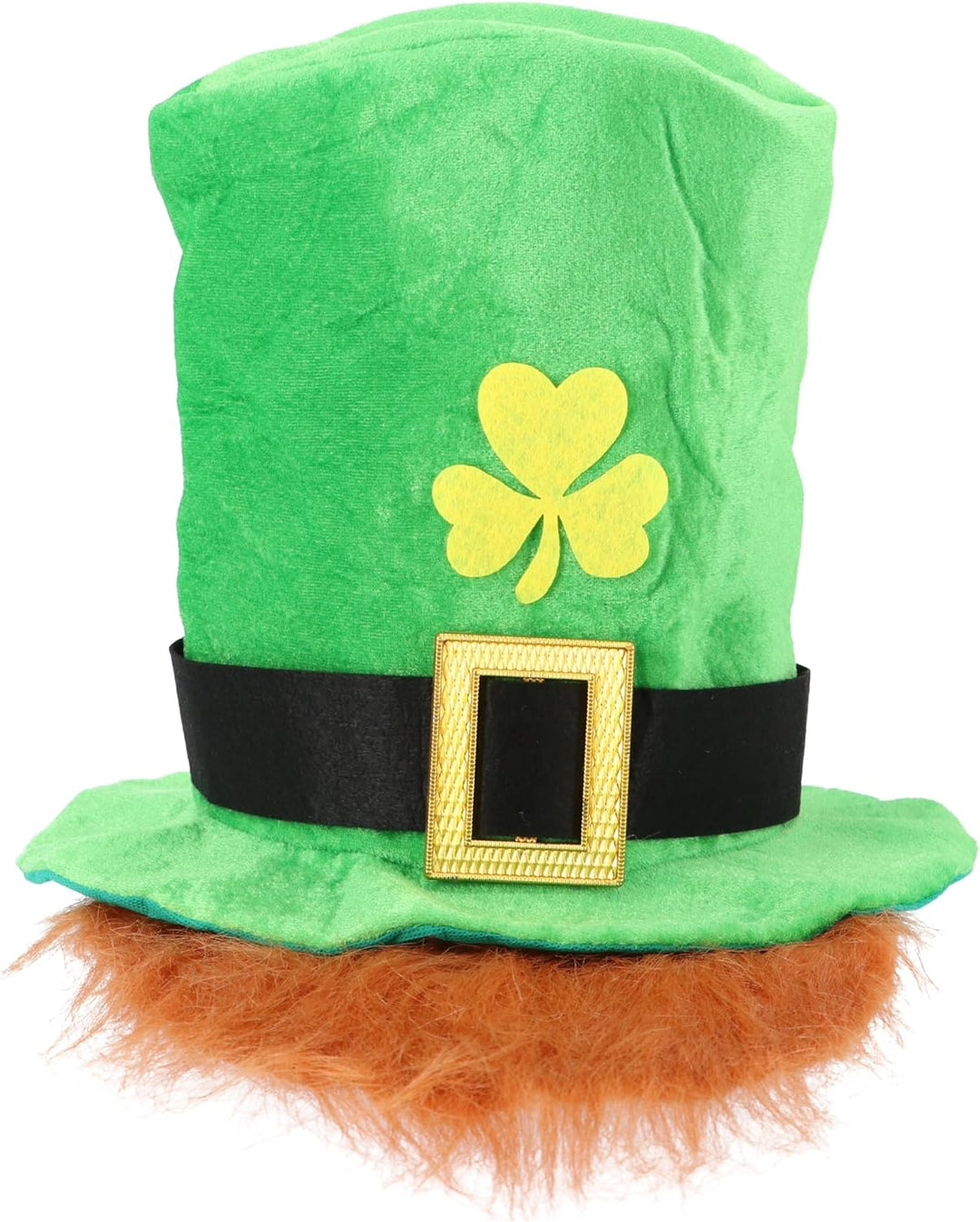 Irish Leprechaun Top Hat with Ginger Beard Fancy Dress Costume