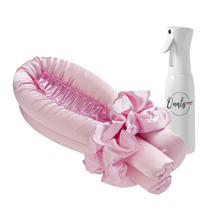 Heatless Hair Curler Headband with Mist Bottle