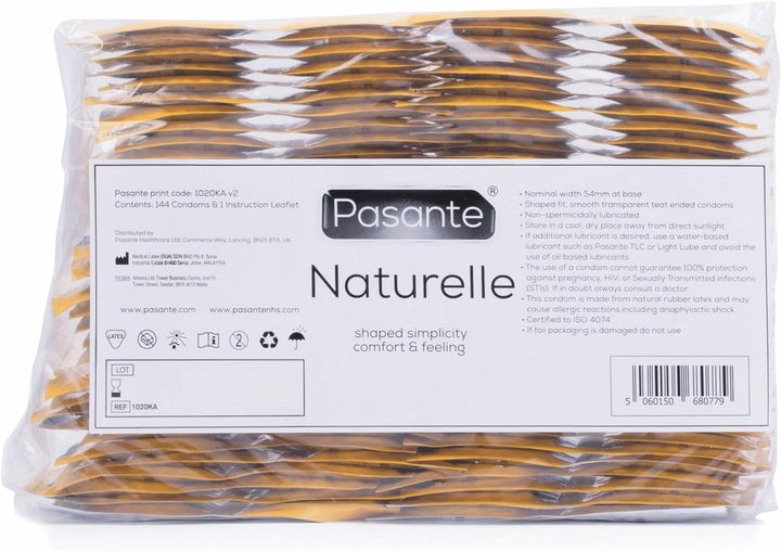Pasante Naturelle Condoms - Pack of 144