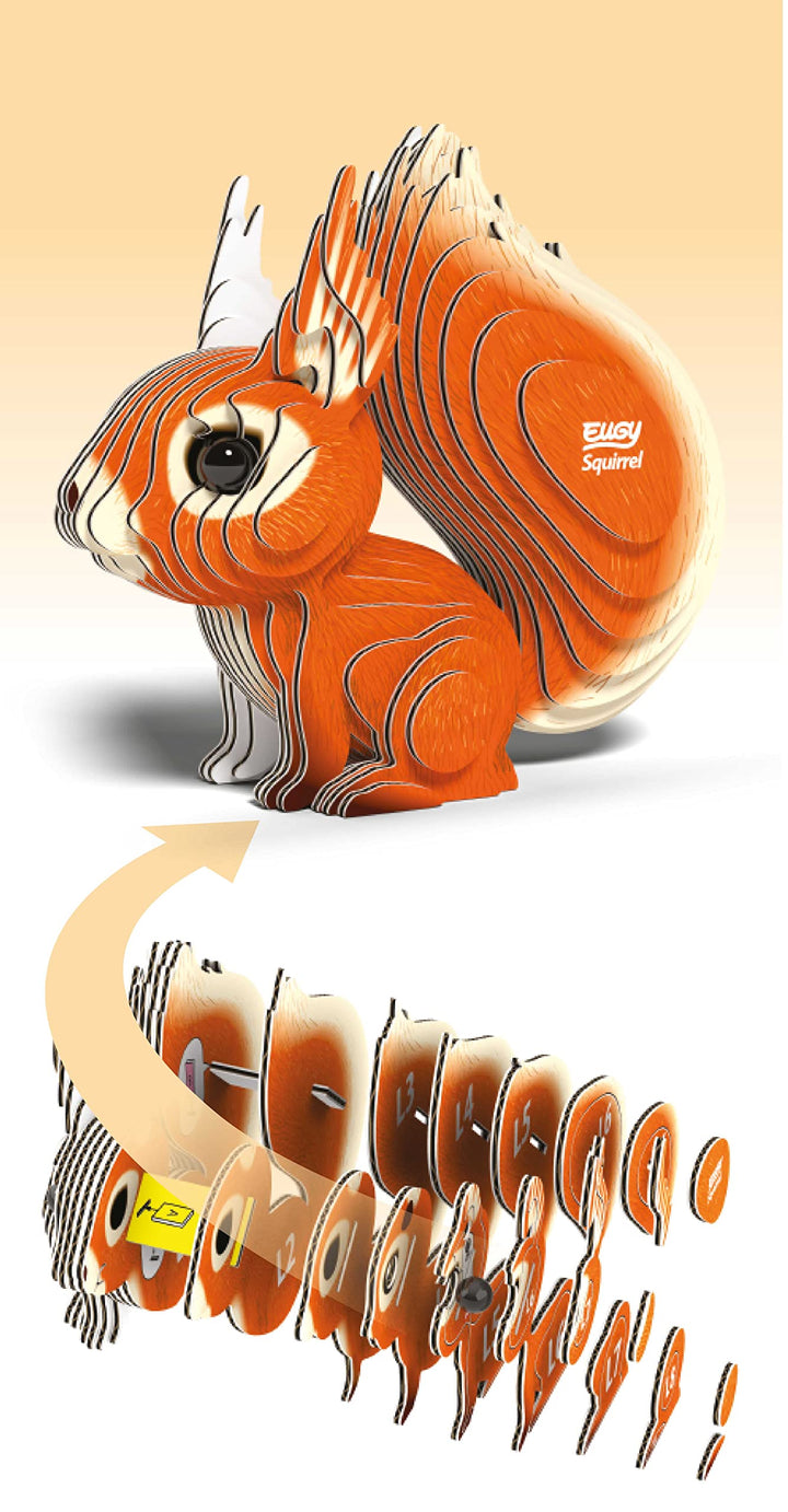 EUGY 3D Squirrel Model - Craft Kit