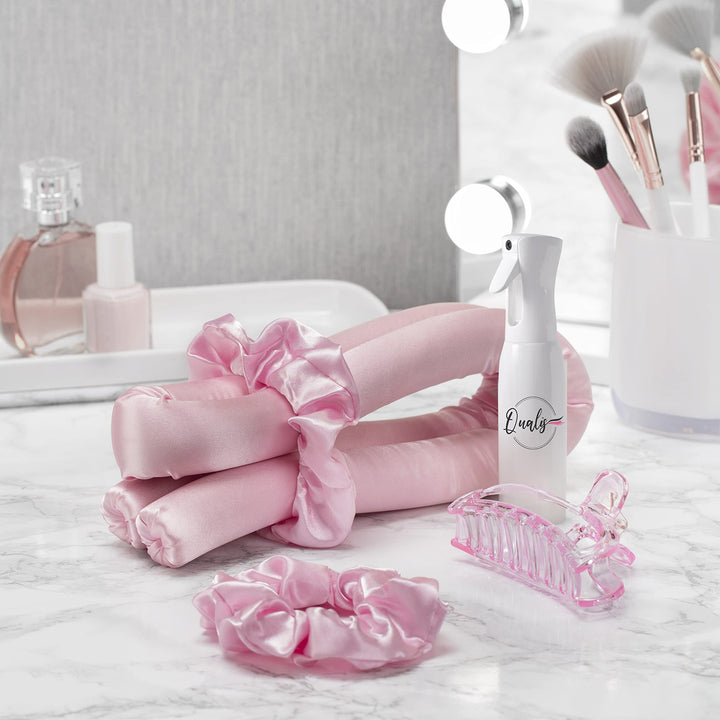 Heatless Hair Curler Headband with Mist Bottle